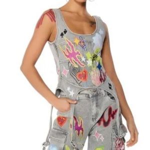 Graffiti corset top